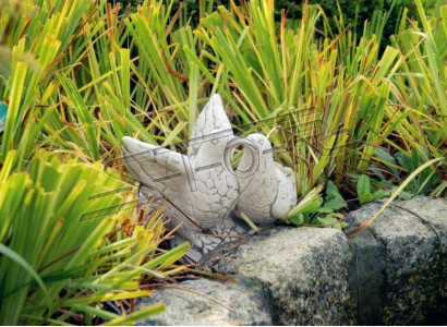 Garden decoration pigeons terrace stone figures figurine statue sculpture